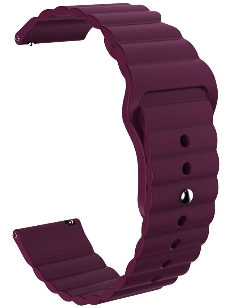     			ACM Watch Strap Wave Design Silicone Belt 22mm compatible with Fastrack Jupiter S1 Smartwatch Sports Band Purple