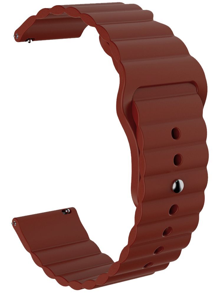     			ACM Watch Strap Wave Design Silicone Belt 22mm compatible with Redmi Watch 5 Lite Smartwatch Sports Band Brown