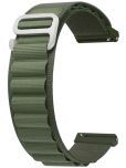 ACM Watch Strap Nylon 22mm compatible with Noise Colorfit Pulse Grand 2 Smartwatch Sports Hook Band Green