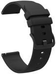 ACM Watch Strap Silicone Belt 22mm compatible with Time Up Rigid Smartwatch Color Hook Band Black