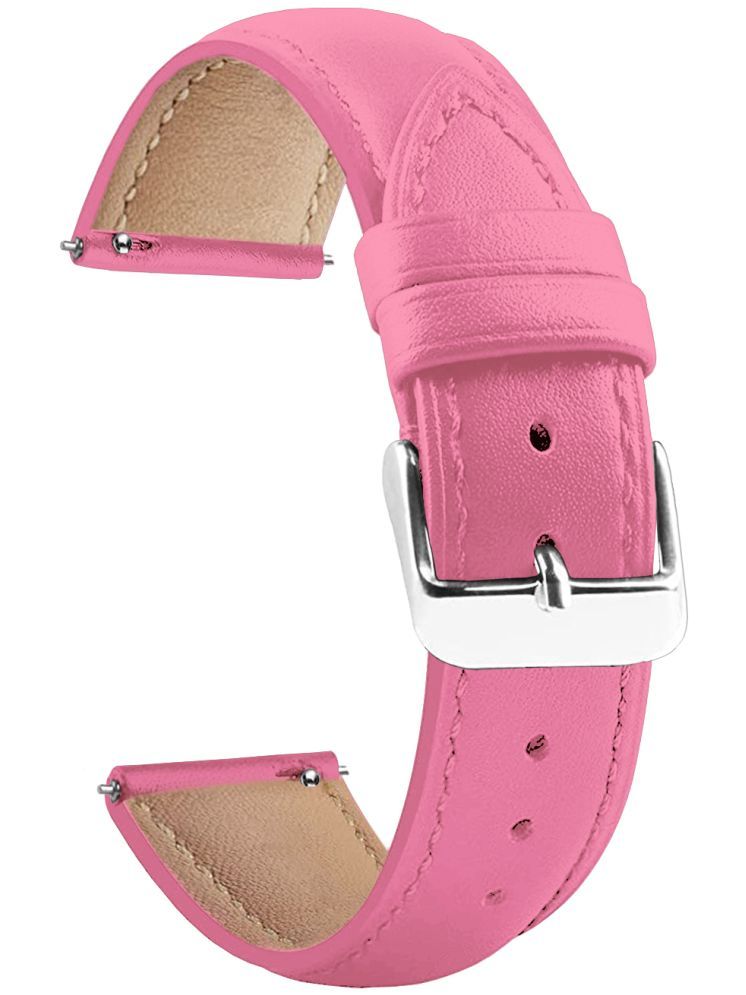     			ACM Watch Strap Leather Belt 22mm compatible with Fastrack Dezire Fx1 Smartwatch Casual Classic Band Pink