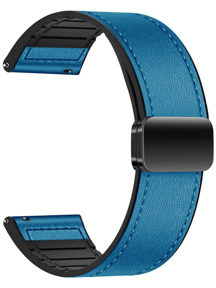     			ACM Watch Strap Leather Magnetic Silicone 22mm compatible with Huawei Watch Gt 5 Pro 46mm Smartwatch Belt Luxury Band Blue