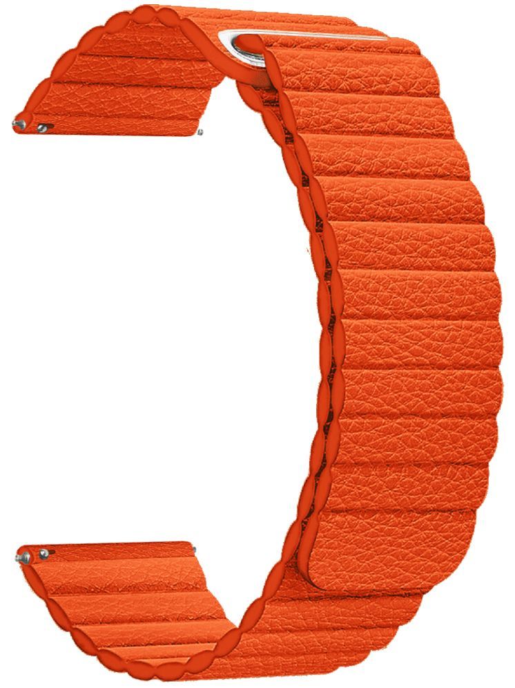     			ACM Watch Strap Magnetic Leather 22mm compatible with TS Timestone Duke Smartwatch Luxury Band Orange