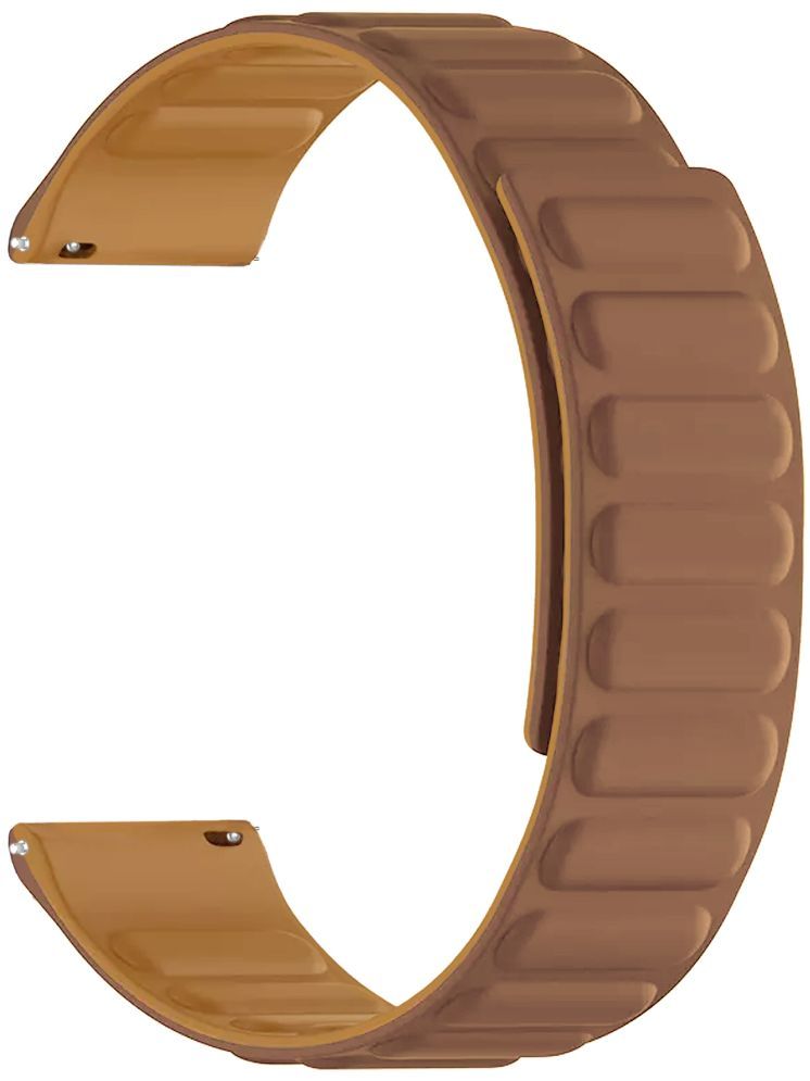     			ACM Watch Strap Magnetic Silicone 22mm compatible with Fastrack Limitless Fs2 Pro Smartwatch Luxury Band Brown