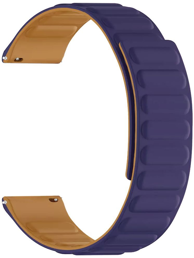     			ACM Watch Strap Magnetic Silicone 22mm compatible with Pebble Ultra Life Smartwatch Luxury Band Purple