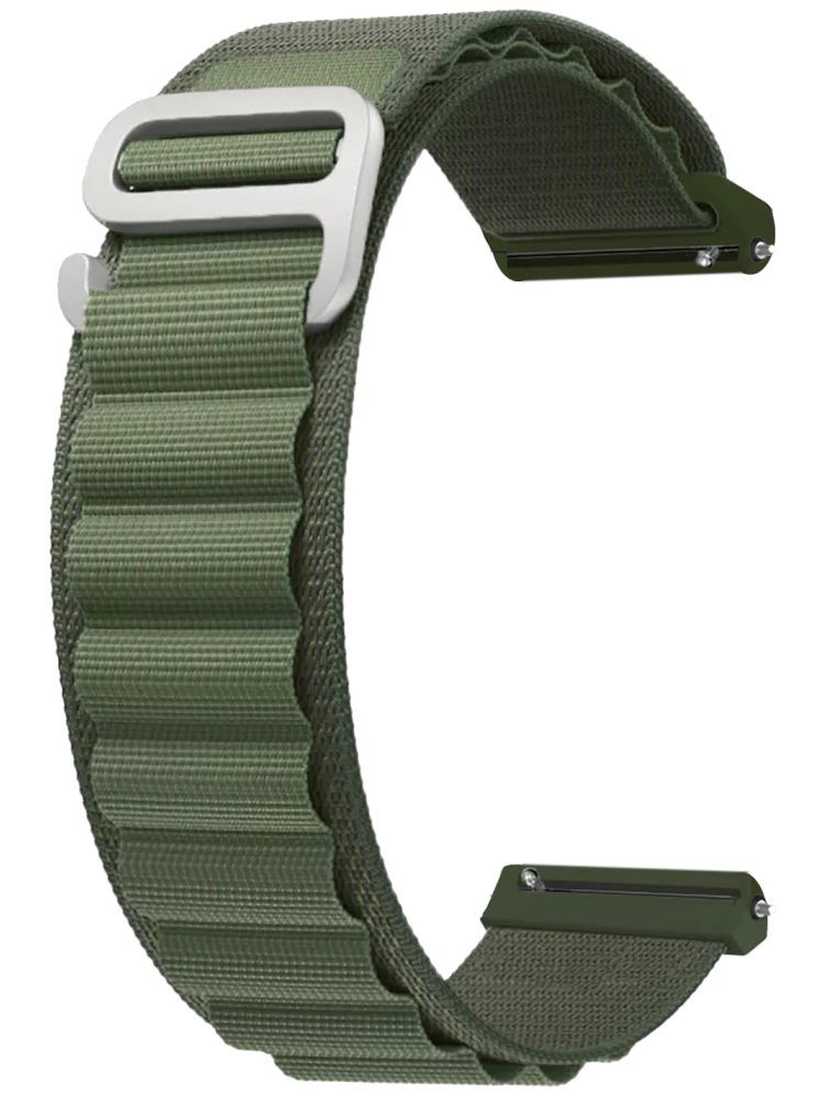     			ACM Watch Strap Nylon 22mm compatible with TS Timestone Energy Smartwatch Sports Hook Band Green