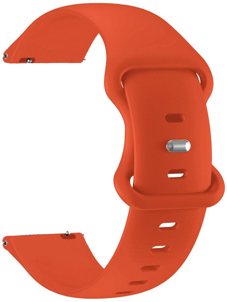     			ACM Watch Strap Silicone Belt 20mm compatible with Noise Noisefit Diva 2 Smartwatch Sports Dual Closure Band Orange