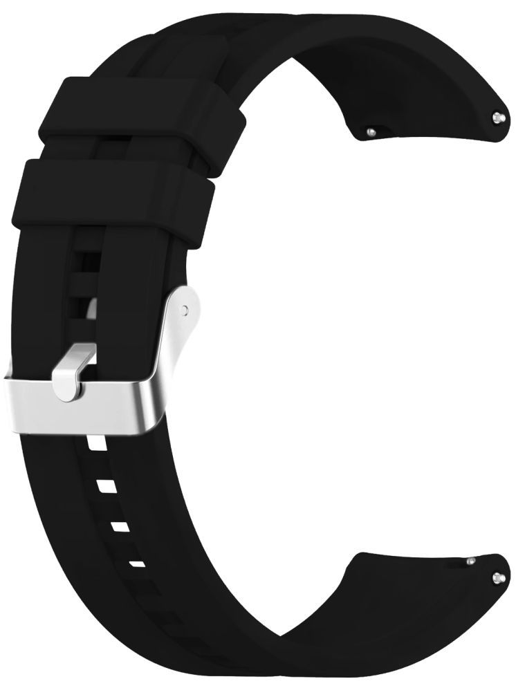     			ACM Watch Strap Silicone Belt 22mm compatible with Maxima Max Pro Fortune Smartwatch Classic Band Black