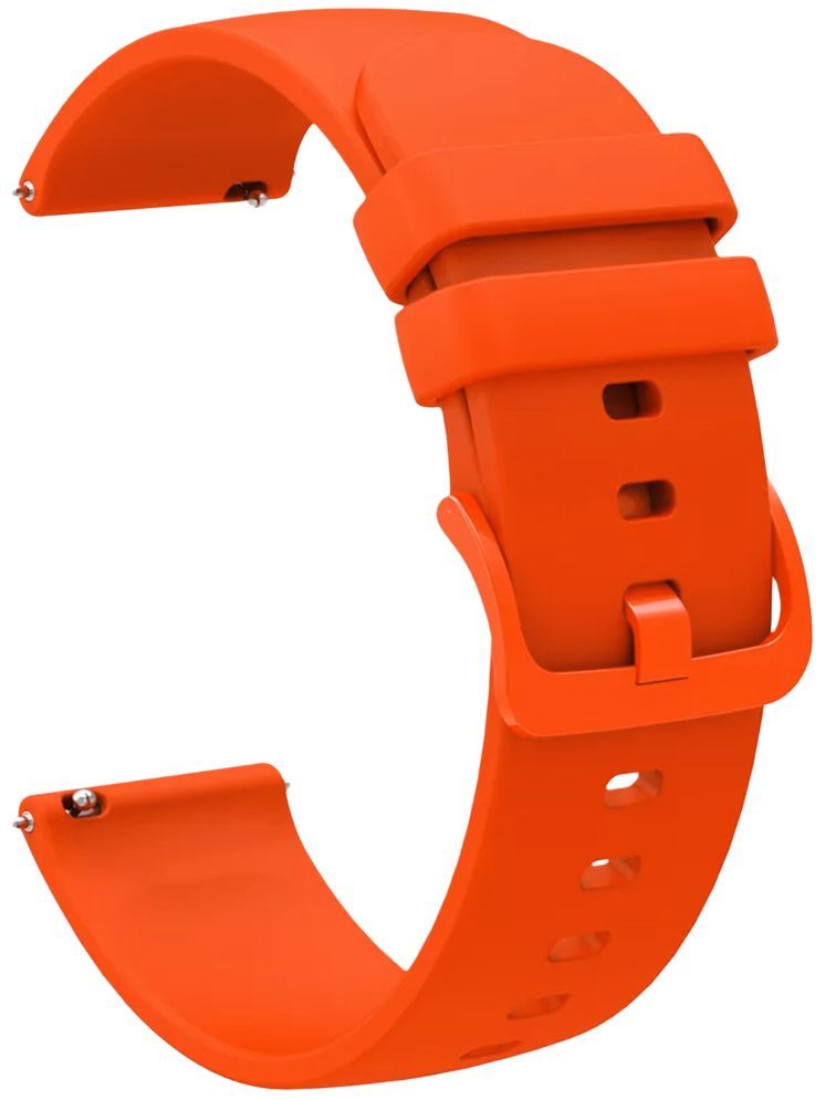     			ACM Watch Strap Silicone Belt 22mm compatible with Noise Colorfit Pulse Grand 2 Smartwatch Color Hook Band Orange