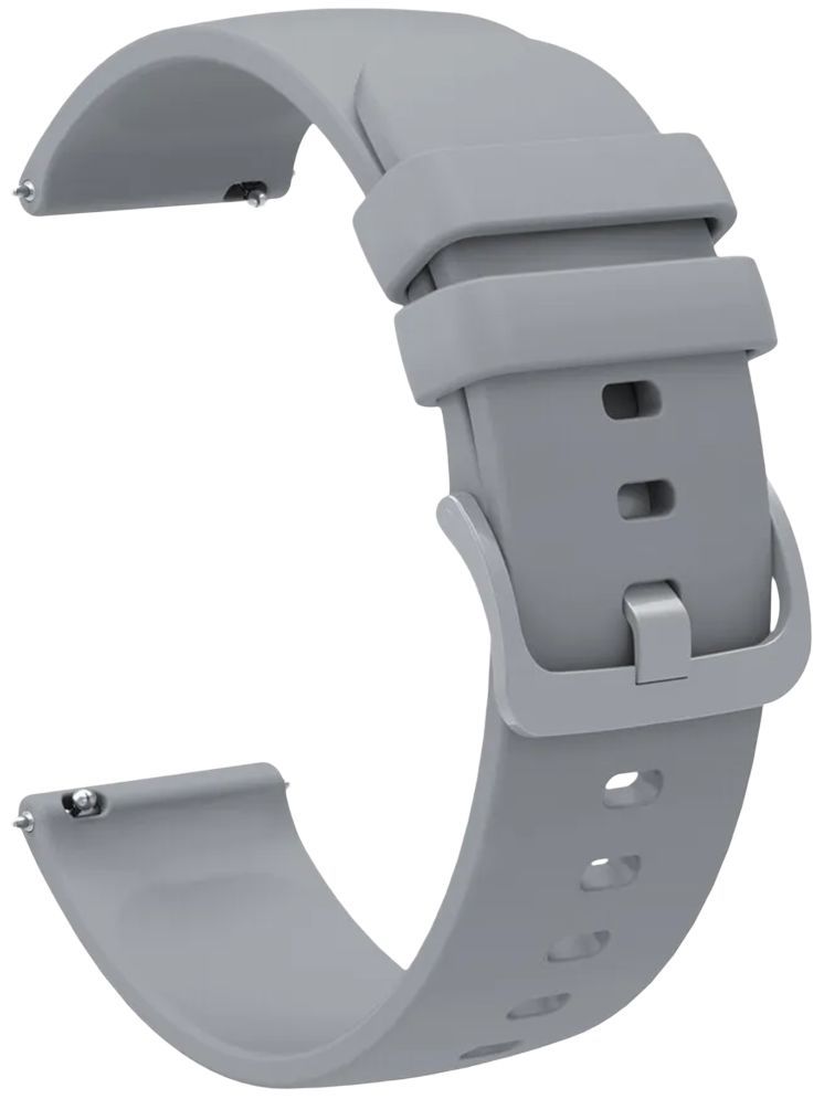     			ACM Watch Strap Silicone Belt 22mm compatible with Fastrack Revoltt Fr2 Smartwatch Color Hook Band Grey