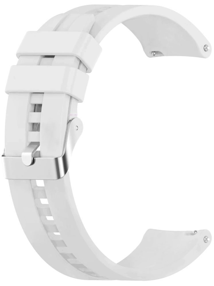     			ACM Watch Strap Silicone Belt 22mm compatible with Pebble Ultra Rapid Smartwatch Classic Band White