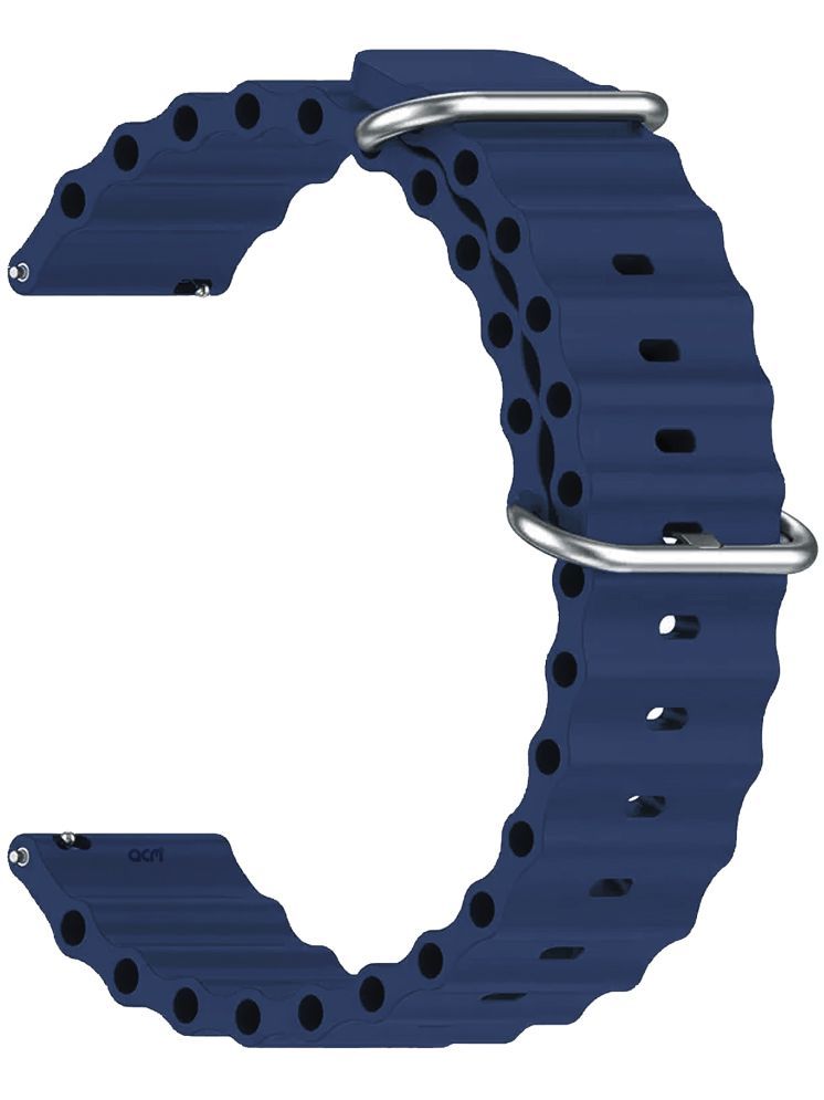     			ACM Watch Strap Silicone Smart Belt 22mm compatible with Fastrack Styler X2 Plus Smartwatch Classic Band Dark Blue