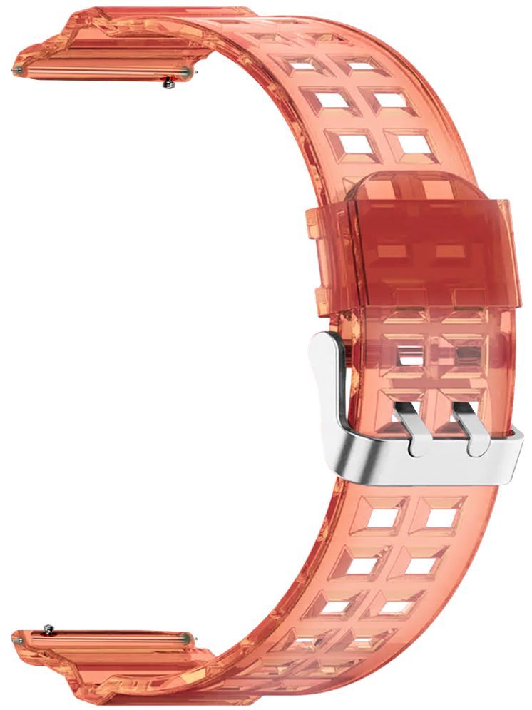     			ACM Watch Strap Silicone Transparent Design 22mm compatible with Fastrack Styler Fr2 Pro Smartwatch Classy Band Orange