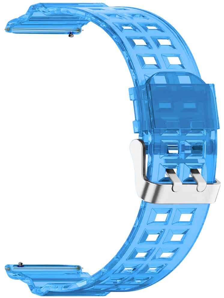     			ACM Watch Strap Silicone Transparent Design 22mm compatible with Fastrack Rider Plus Smartwatch Classy Band Blue