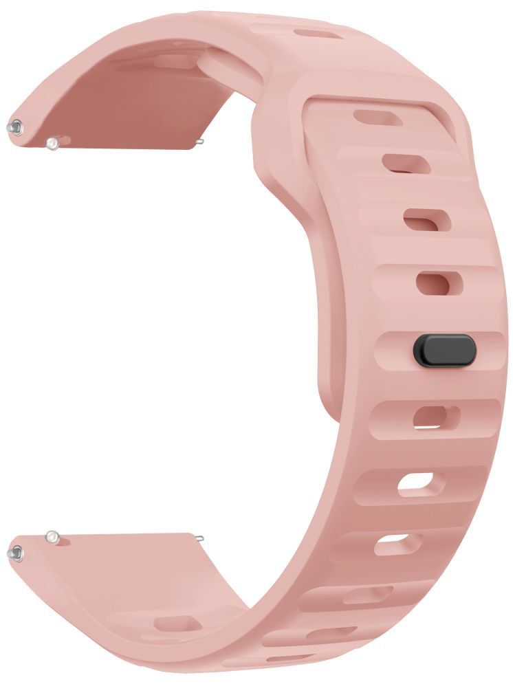     			ACM Watch Strap Sports Silicone Belt 22mm compatible with Fastrack Radiant Fx1 Smartwatch Breatheable Band Pink