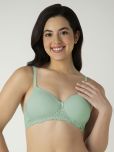 Amante Pack of 1 Nylon Lightly Padded Everyday Bra For Women ( Green )