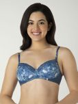 Amante Pack of 1 Nylon Lightly Padded T-Shirt Bra For Women ( Blue )