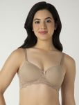 Amante Pack of 1 Nylon Lightly Padded Everyday Bra For Women ( Nude )