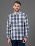 Red Tape Cotton Blend Regular Fit Checks Full Sleeves Men's Casual Shirt - Blue ( Pack of 1 )