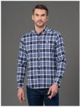 Red Tape Cotton Blend Regular Fit Checks Full Sleeves Men's Casual Shirt - Blue ( Pack of 1 )