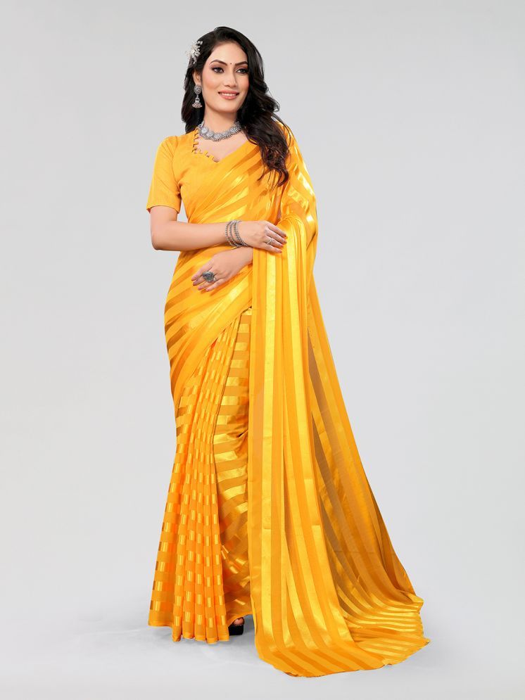     			ANAND SAREES Pack of 1 Georgette Printed Saree With Blouse Piece ( Yellow )