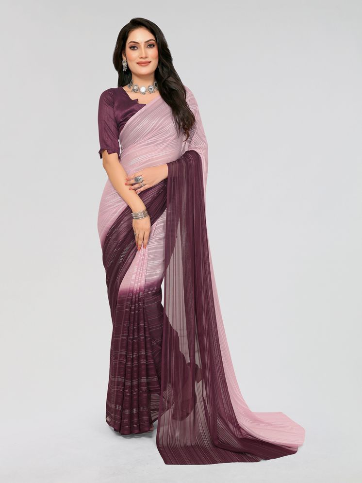     			ANAND SAREES Pack of 1 Georgette Printed Saree With Blouse Piece ( Magenta )