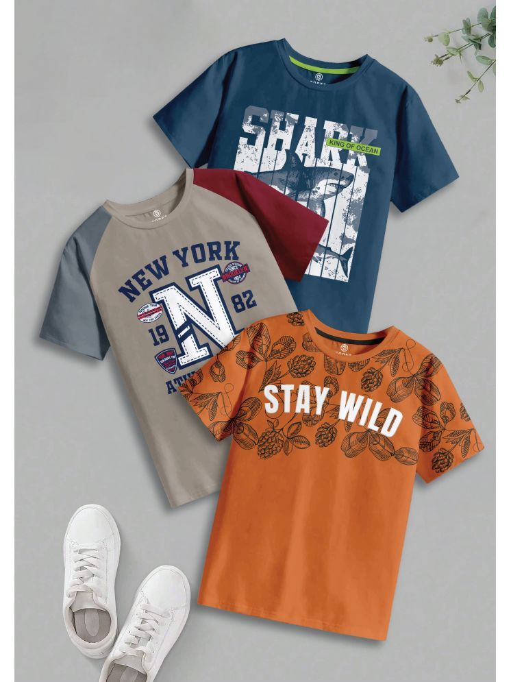     			CODEZ Pack of 3 Boys Cotton T-Shirt ( Multicolor 2 )