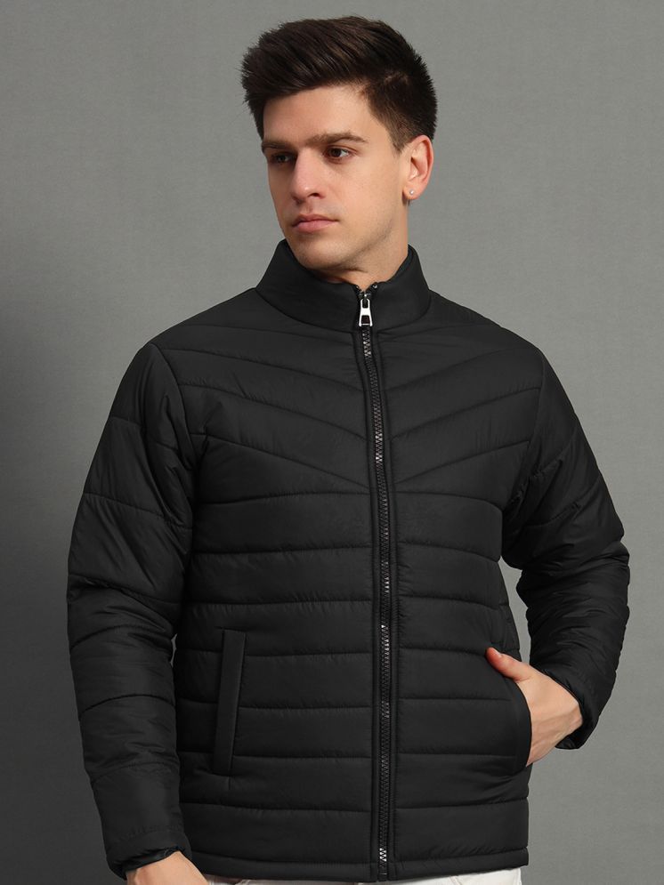     			GET GOLF Polyester Men's Quilted & Bomber Jacket - Black ( Pack of 1 )