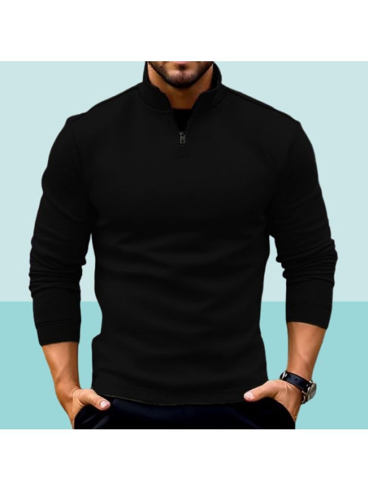     			Kintu Parantu Fleece High Neck Men's Sweatshirt - Black ( Pack of 1 )