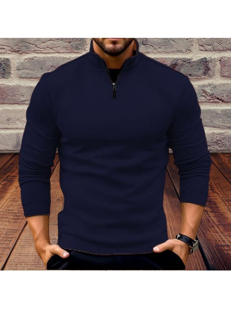     			Kintu Parantu Fleece High Neck Men's Sweatshirt - Navy ( Pack of 1 )