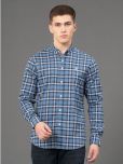 Red Tape Cotton Blend Regular Fit Checks Full Sleeves Men's Casual Shirt - Blue ( Pack of 1 )