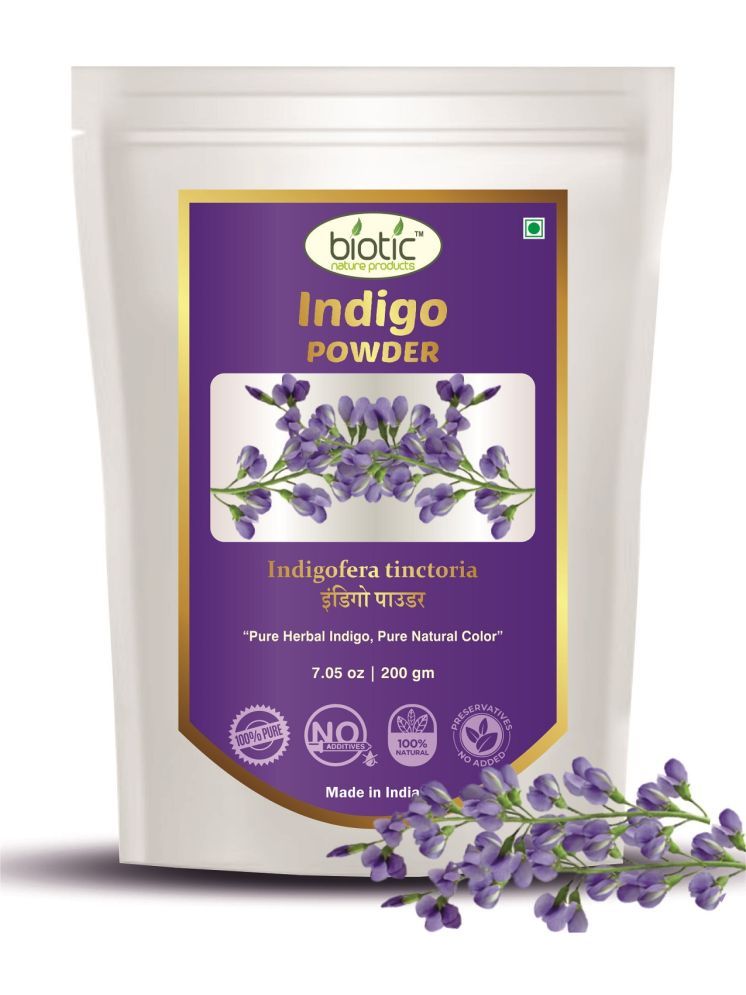     			Biotic Natural Herbal Indigo Powder for Black Brown Hair Colour 200 gm