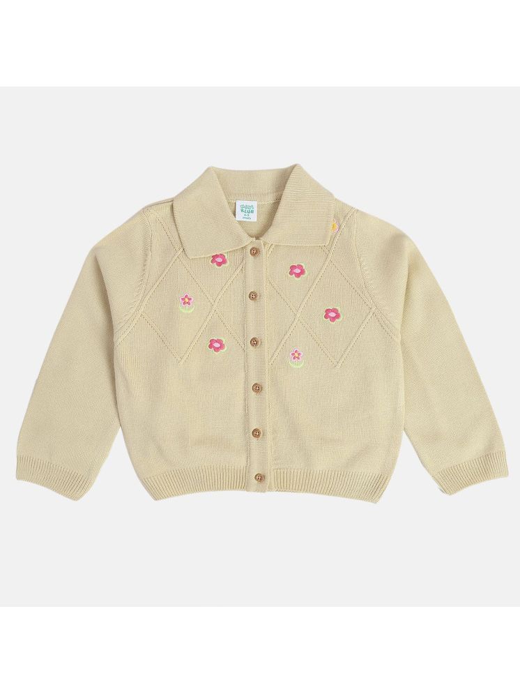     			MINI KLUB Pack of 1 Girls Acrylic Cardigans ( Off White )