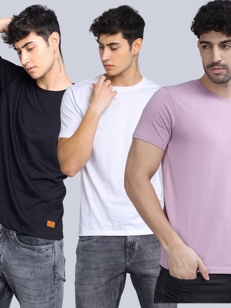     			Paul Street Pack of 3 Cotton Slim Fit Men's T-Shirt ( Multicolor3 )