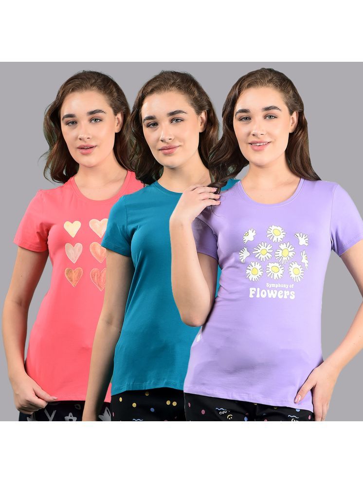     			Dollar Multi Cotton Blend Tees - Pack of 3