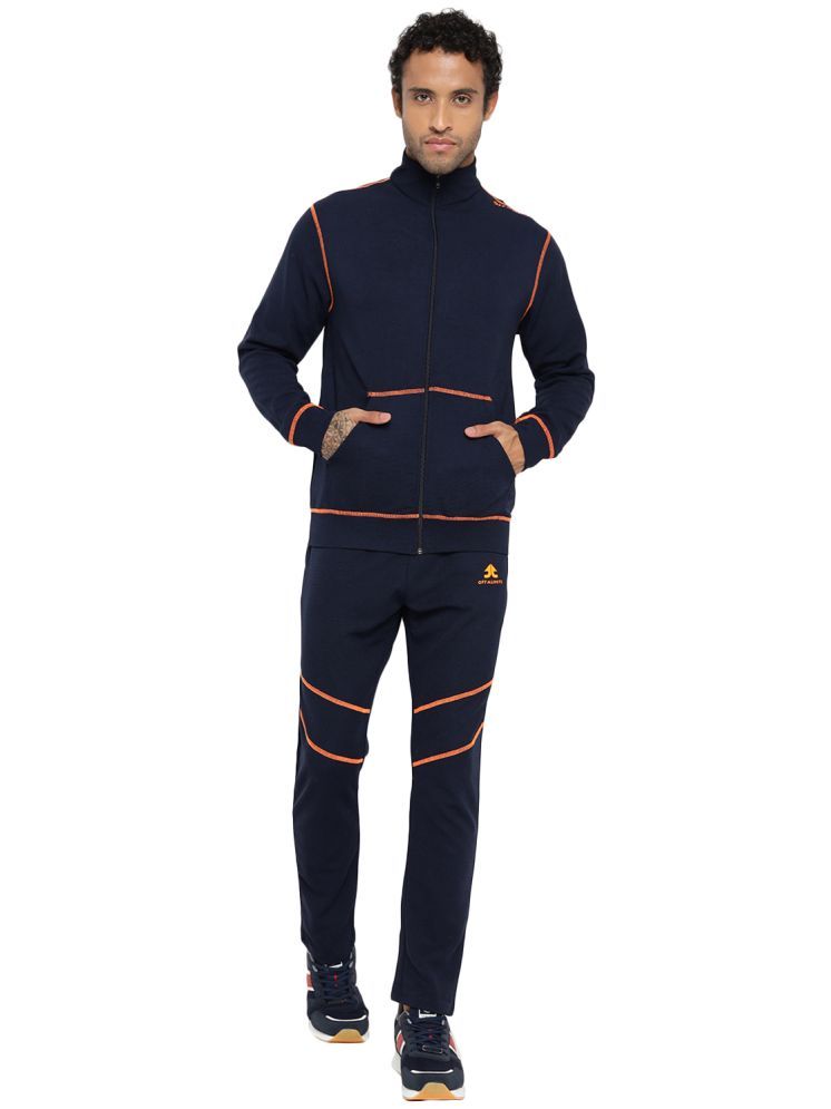     			OFF LIMITS Navy Polyester Blend Regular Fit Striped Men's Sports Tracksuit ( Pack of 1 )