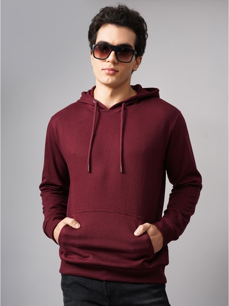     			Paul Street Cotton Hooded Men's Sweatshirt - Wine ( Pack of 1 )