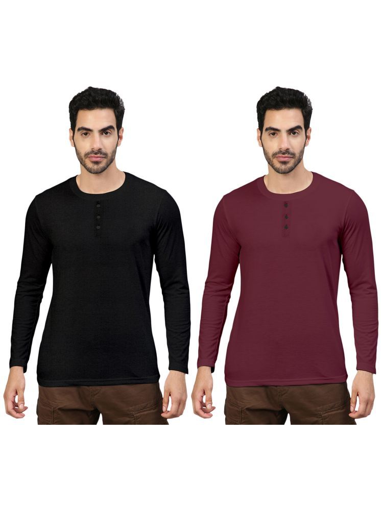     			FTX Pack of 2 Cotton Blend Regular Fit Men's T-Shirt ( Rust Brown )