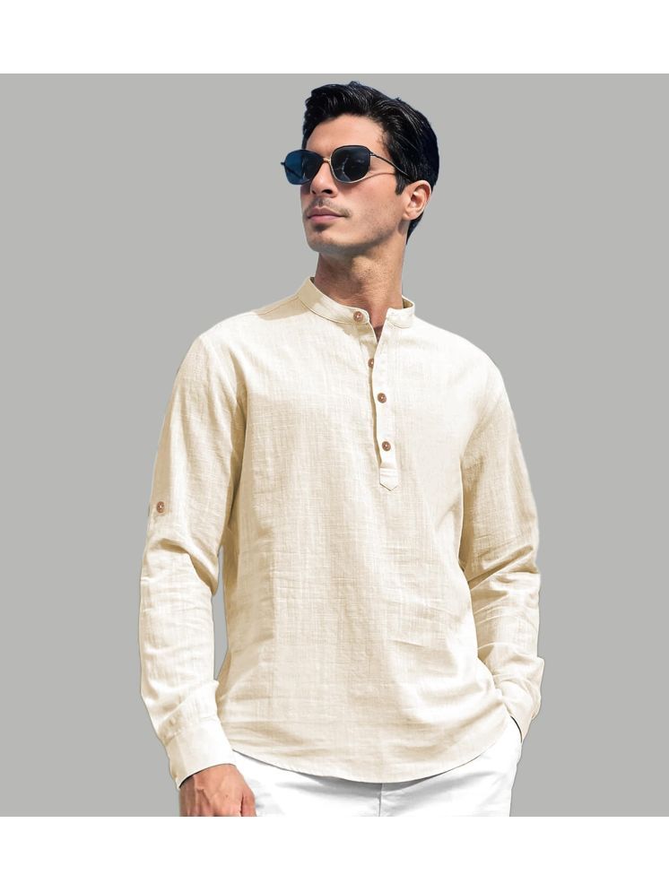     			Vida Loca Beige Cotton Blend Men's Regular Kurta ( Pack of 1 )