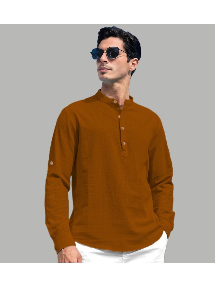     			Vida Loca Gold Cotton Blend Men's Shirt Style Kurta ( Pack of 1 )