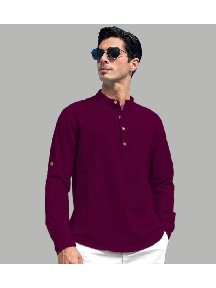     			Vida Loca Magenta Cotton Blend Men's Shirt Style Kurta ( Pack of 1 )