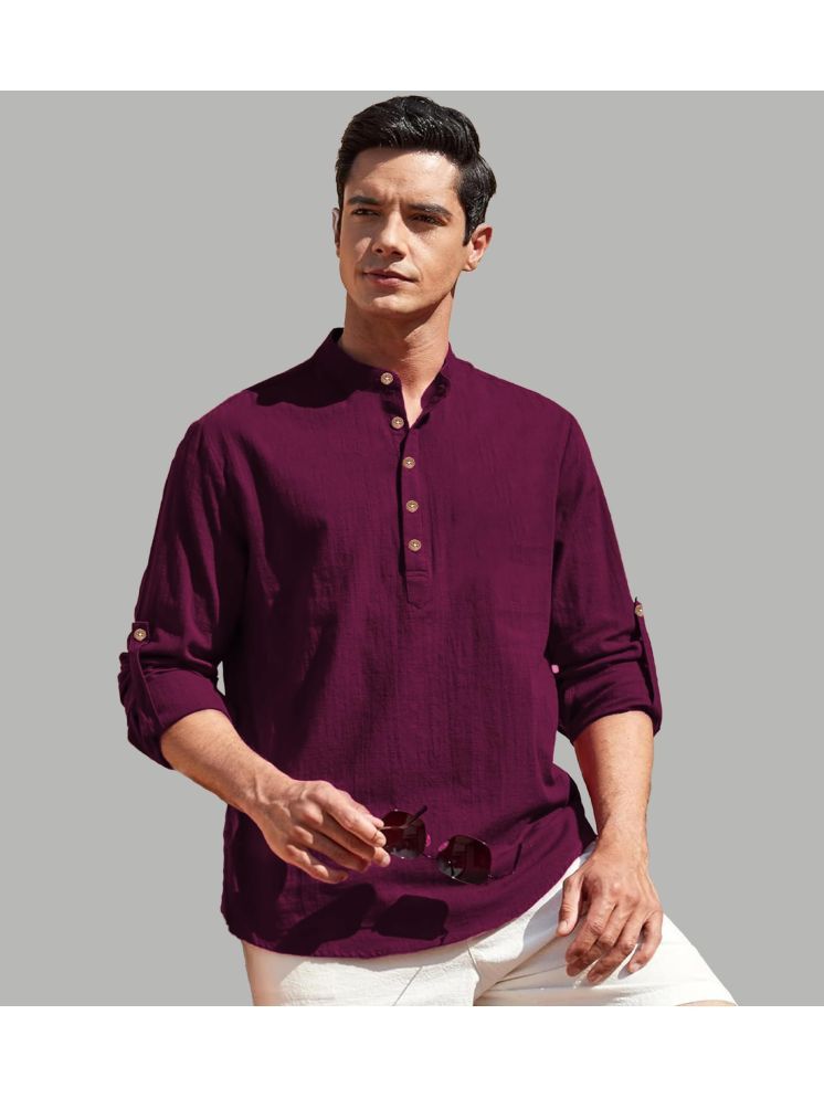     			Vida Loca Magenta Cotton Blend Men's Shirt Style Kurta ( Pack of 1 )