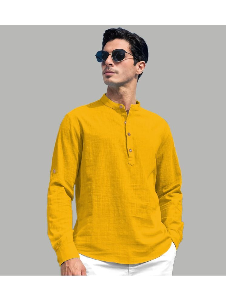     			Vida Loca Yellow Cotton Blend Men's Regular Kurta ( Pack of 1 )