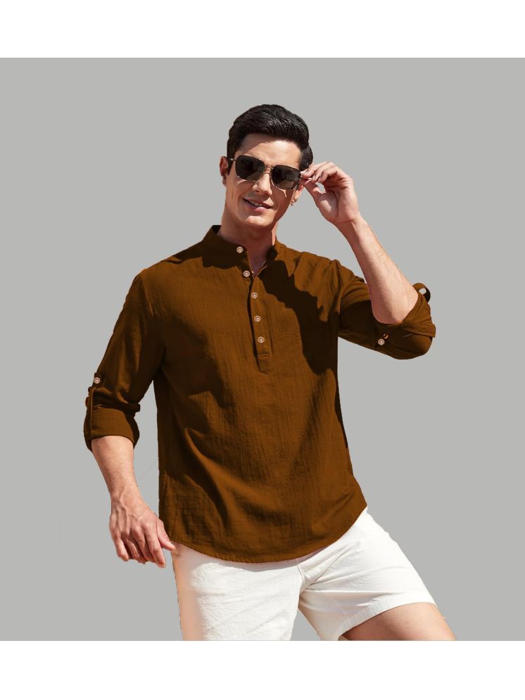     			Apektra Gold Cotton Blend Men's Shirt Style Kurta ( Pack of 1 )