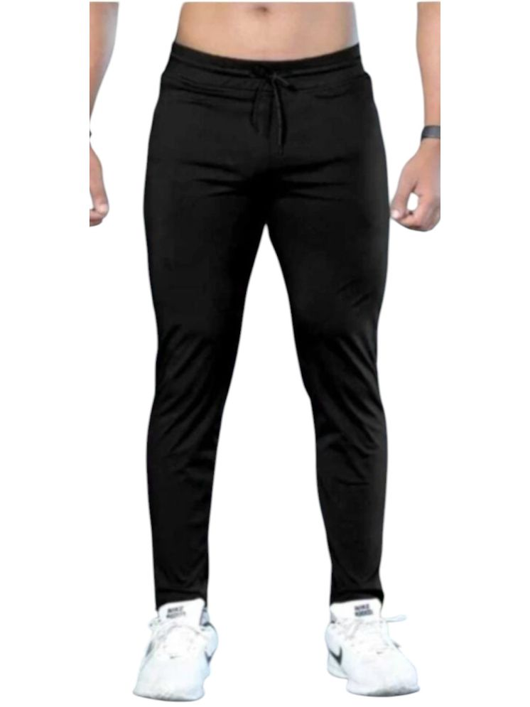     			montak Black Cotton Blend Men's Sports Trackpants ( Pack of 1 )