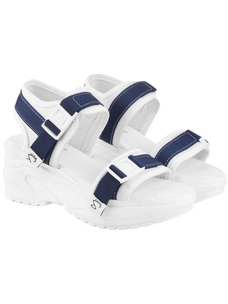     			Shoetopia Navy Floater Sandals