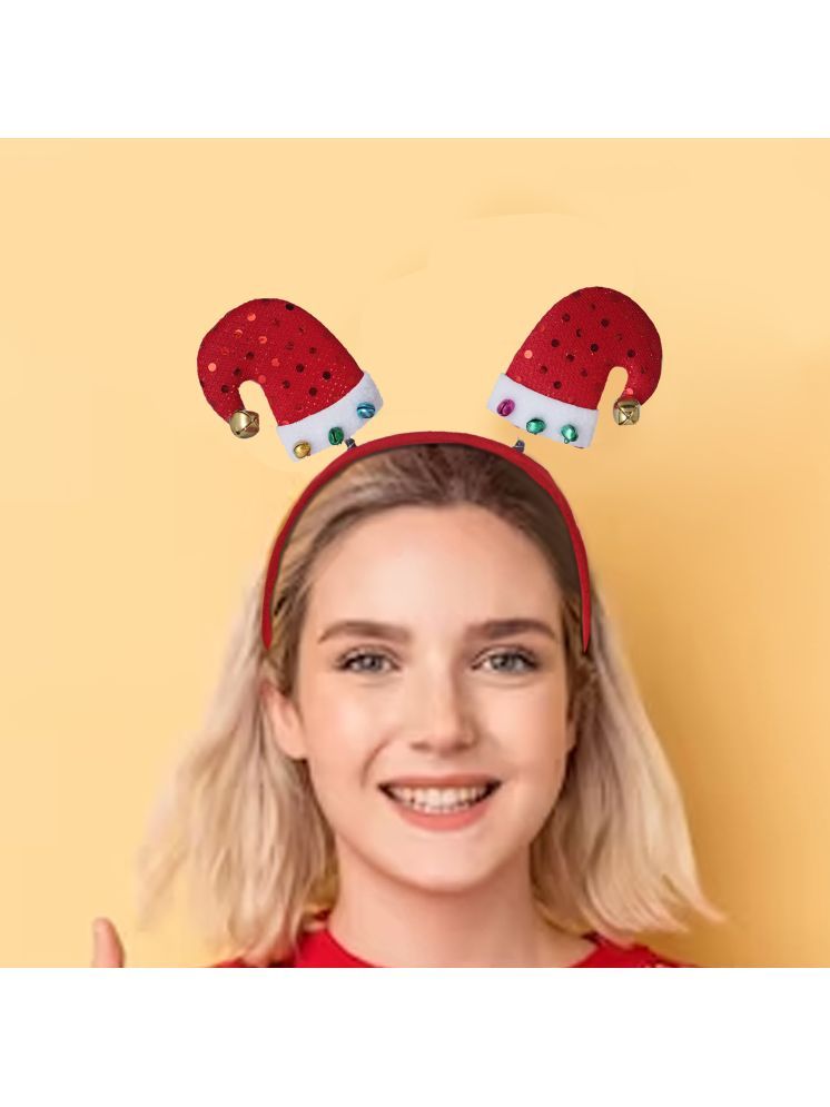     			eCraftIndia Christmas Santa Claus Caps Hairband