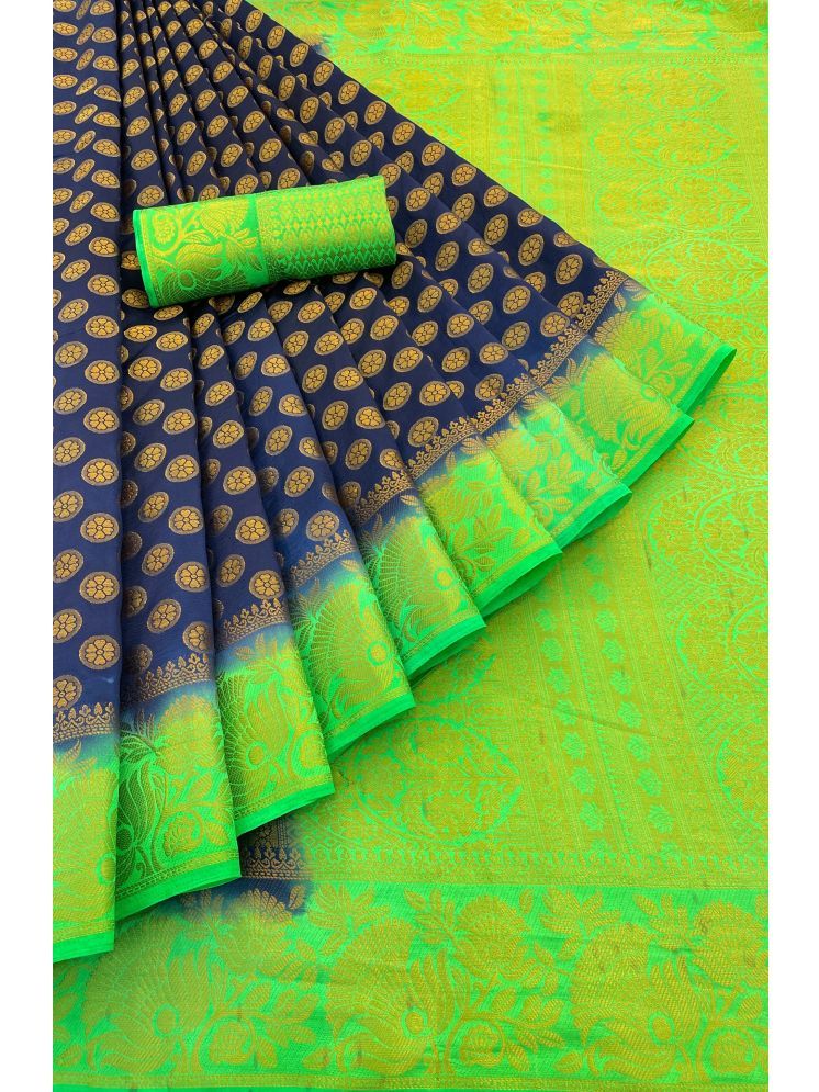     			fab woven Pack of 1 Banarasi Silk Woven Saree With Blouse Piece ( Multicolor1 )