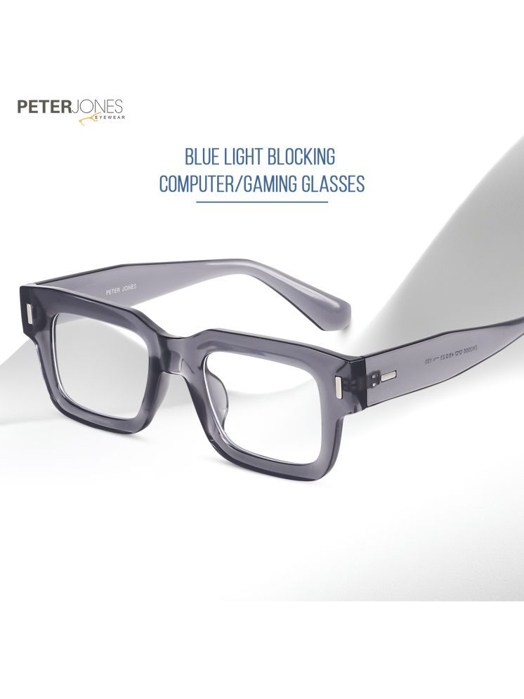     			Peter Jones Grey Full Rim Oversized Computer Glasses ( Pack of 1 )