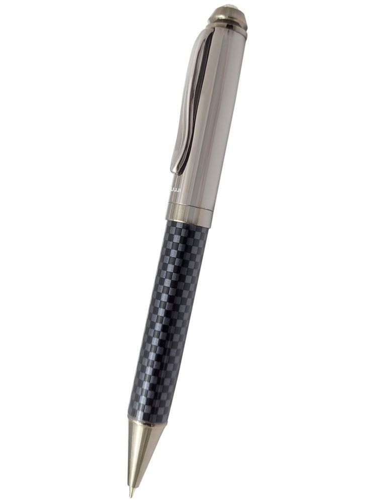     			UJJi Check Pattern with Gunmetal Cap with Top Stone Ball Pen